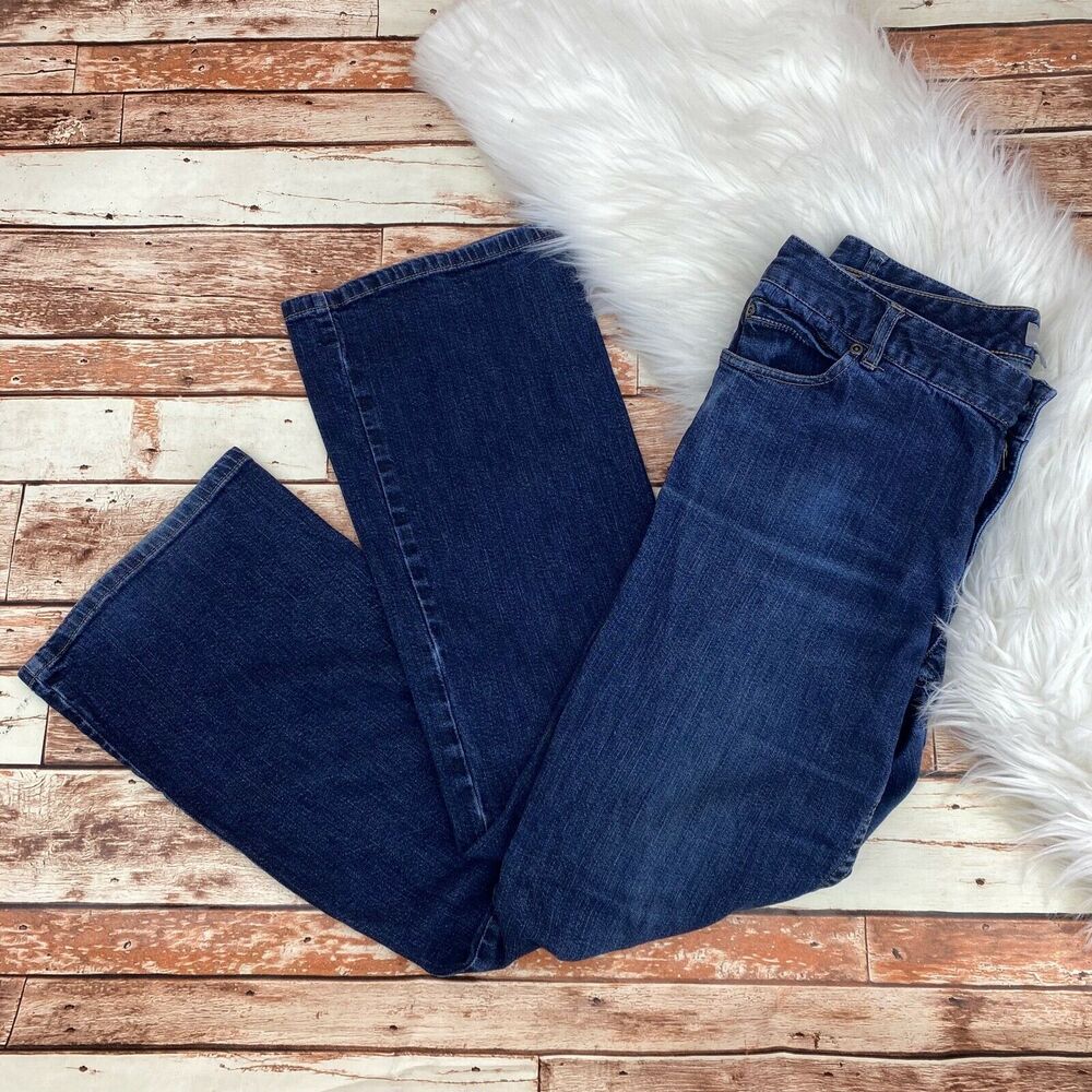 J. Jill Women's Bootcut Jeans Size 8 Stretch Mid Rise Medium Wash Zipper Fly